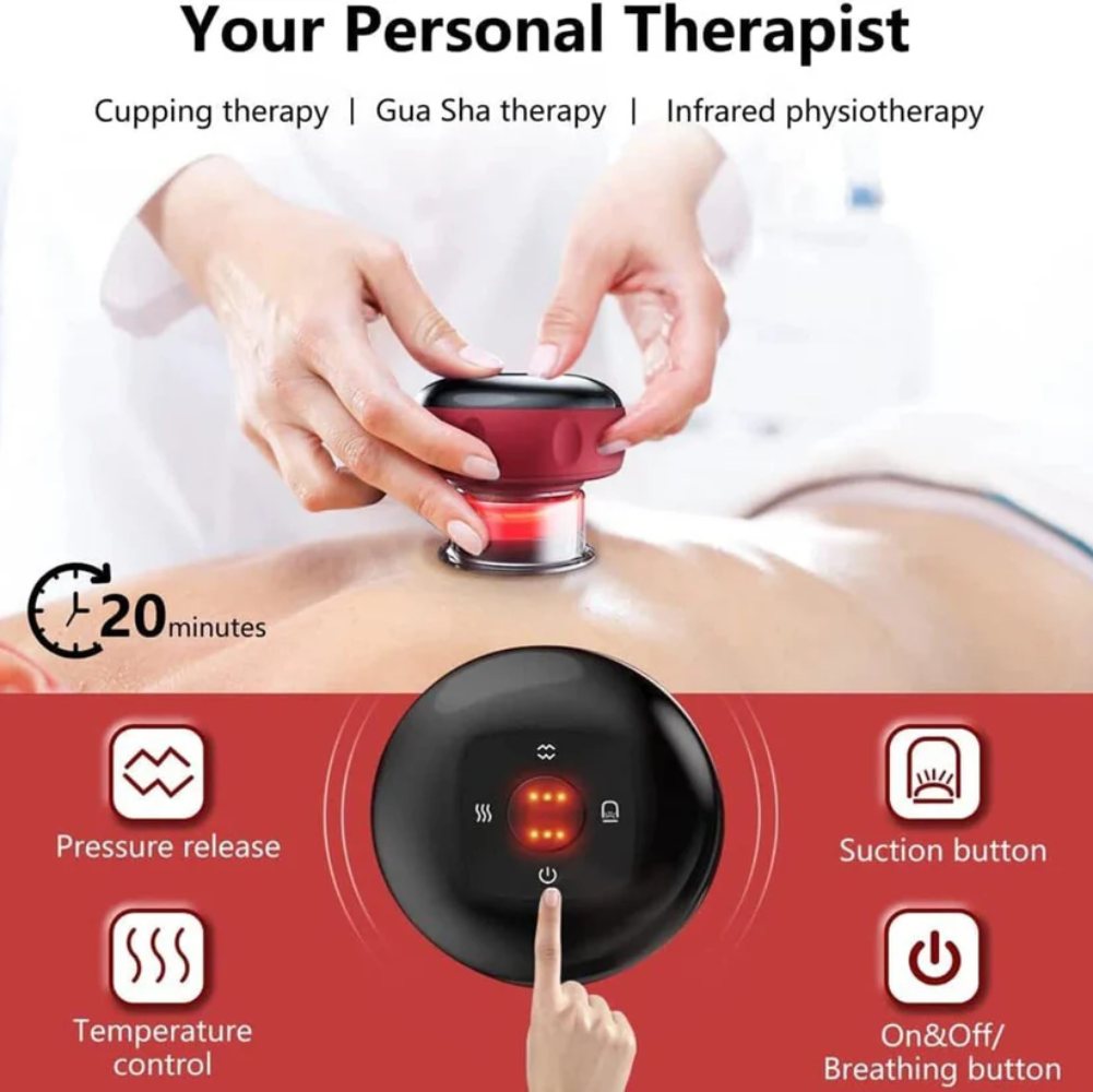 Rechargeable Vacuum Hijama Cup Therapy Machine Massager, home use massage and therapy tool in Pakistan