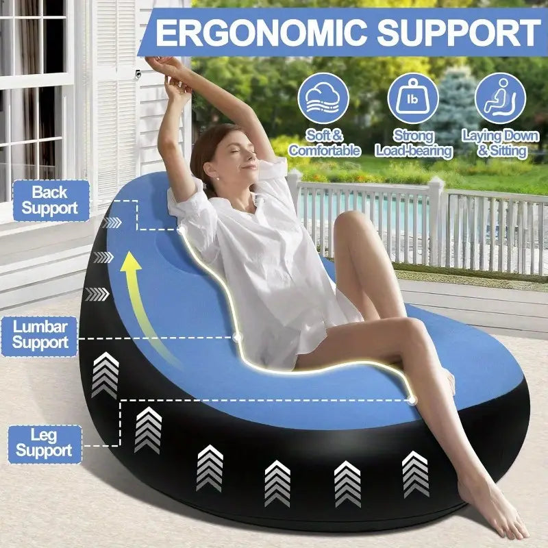 Luxury Inflatable Sofa with Footrest