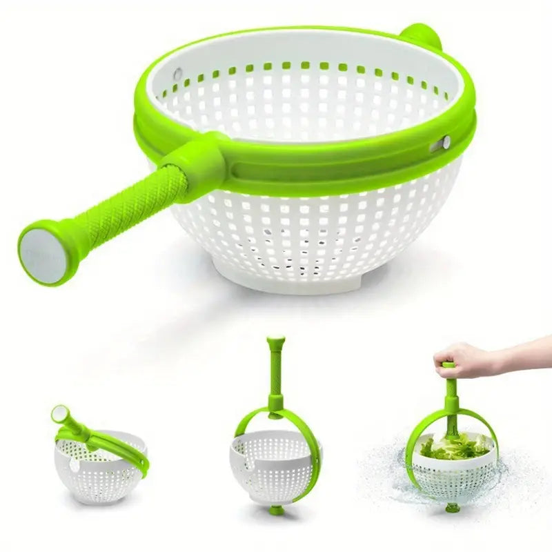 2-in-1 Vegetable Drain Basket with Spinner