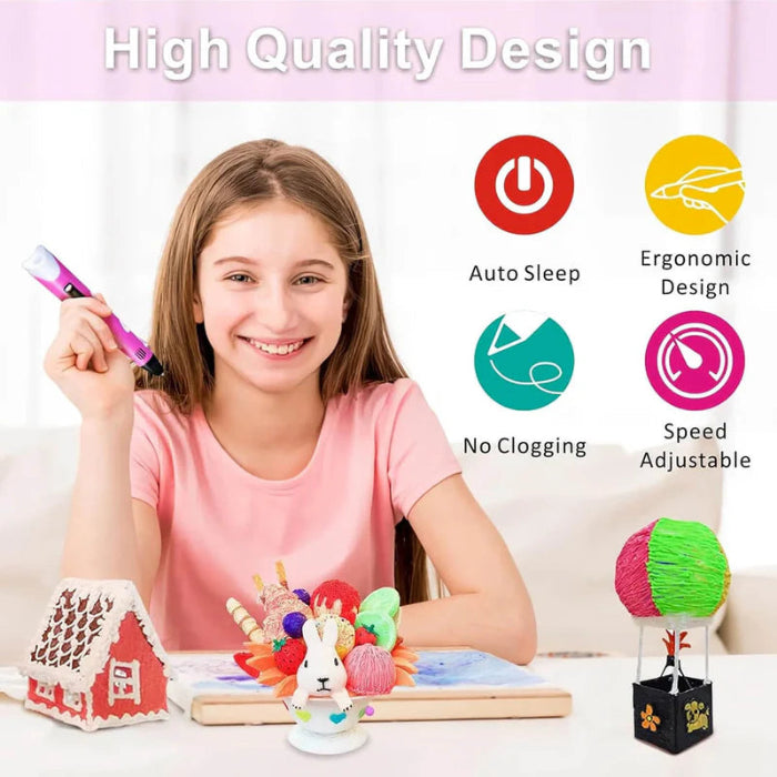 3D Printing Pen for Kids and Adults Creative Drawing Tool with PLA Filament