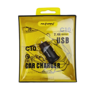 Dual USB Car Charger Fast Charging Adapter 12–24V (Black)