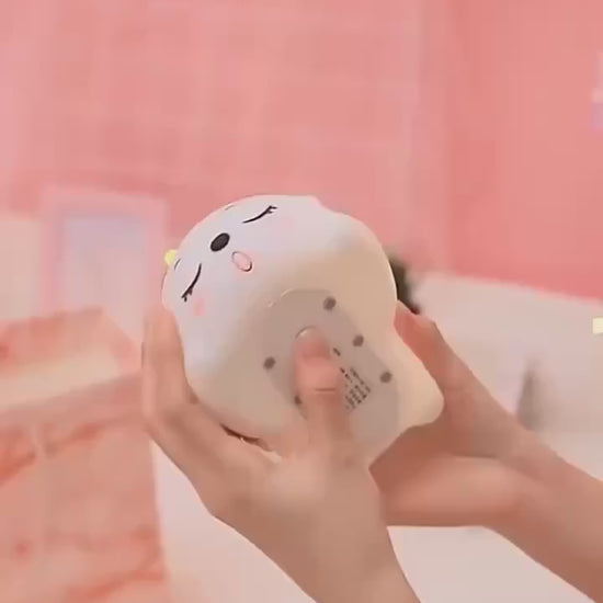 Snoring Cat LED Night Light Silicone Lamp for Bedside Table