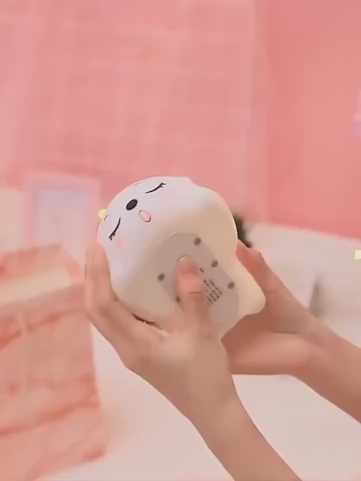 Snoring Cat LED Night Light Silicone Lamp for Bedside Table