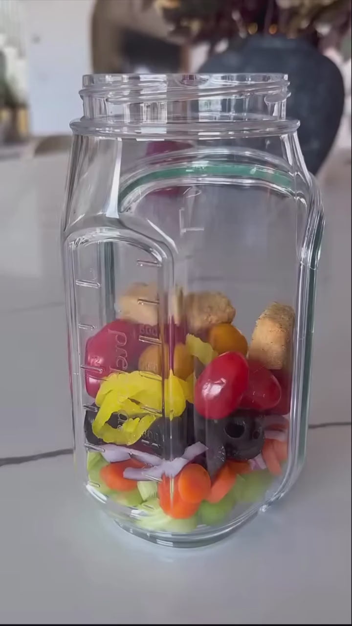 Leakproof Salad Jar with Dressing Cup, convenient salad storage jar with lid in Pakistan

