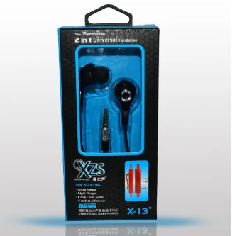 XZS-X13 Stereo Earphones Universal 3.5mm Wired