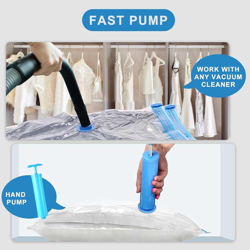 Vacuum Storage Bags with Hand Pump