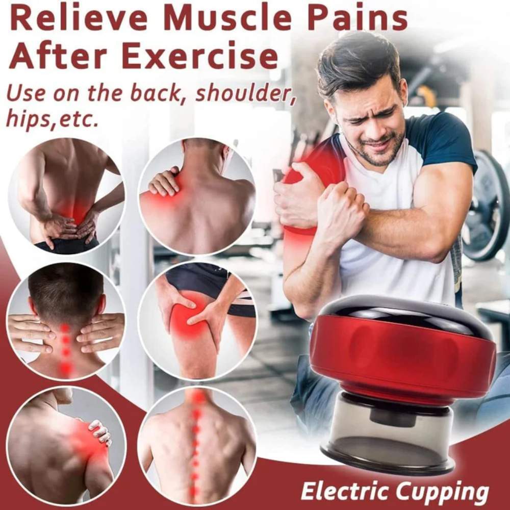 Rechargeable Vacuum Hijama Cup Therapy Machine Massager, body suction massage device in Pakistan
