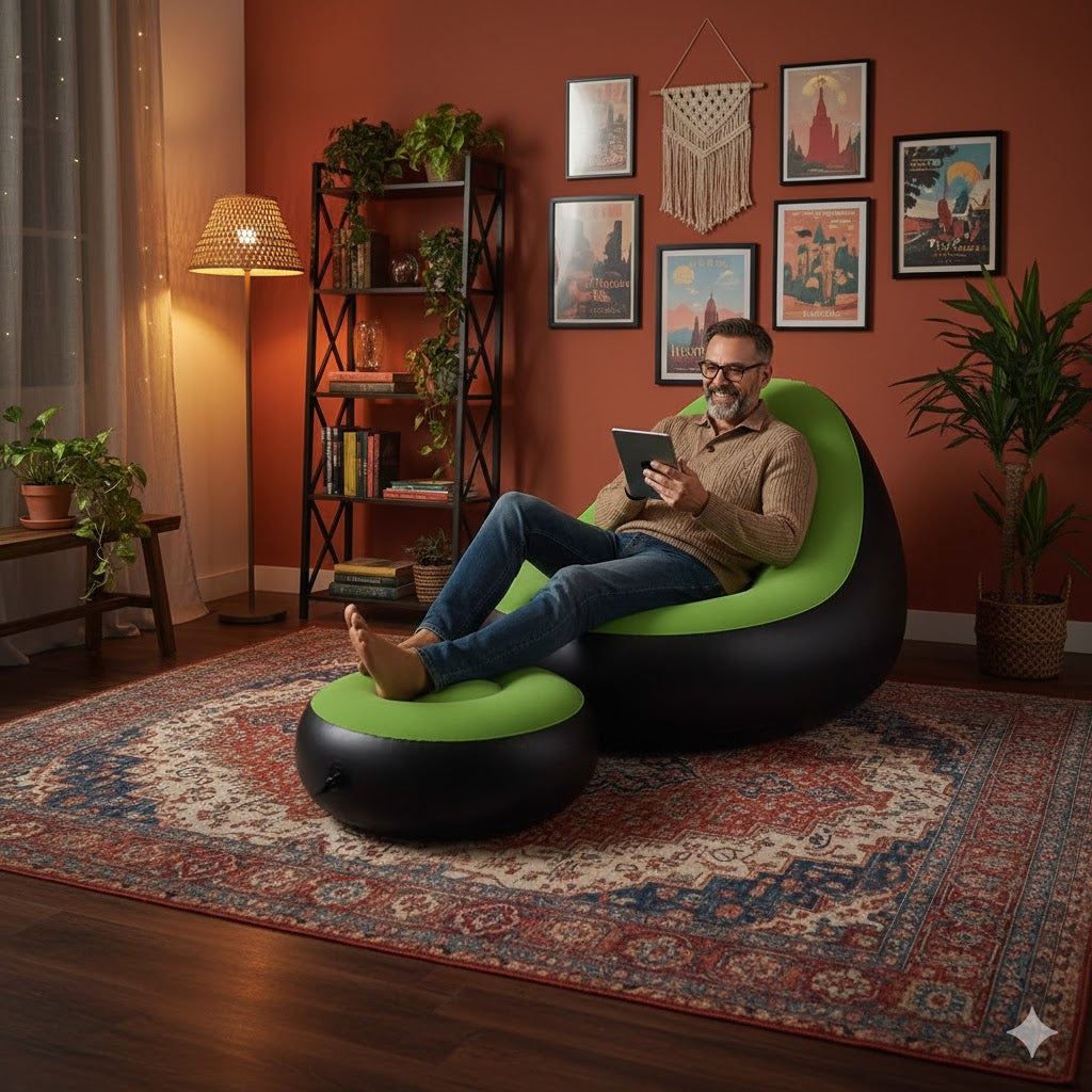 Luxury Inflatable Sofa with Footrest