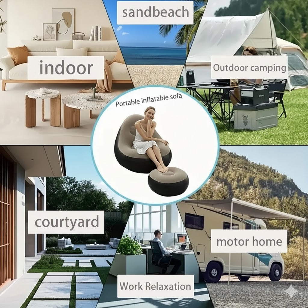 Luxury Inflatable Sofa with Footrest